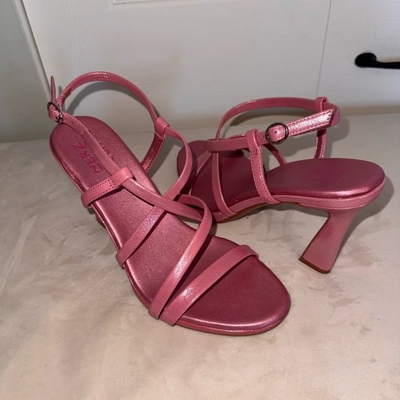 Naturalizer Pink Strappy Heels - Picture 2 of 3